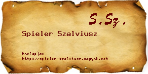 Spieler Szalviusz névjegykártya